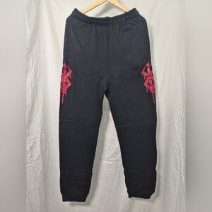 Black and Red Graphic Men's Pants